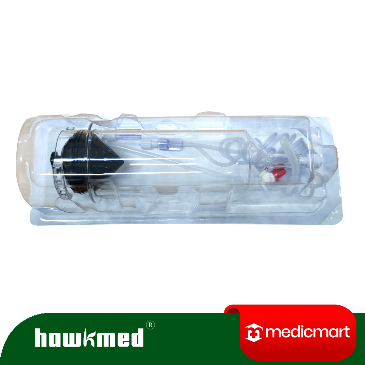 Hawkmed-10016 High Pressure Syringe / Syringe Injector / 1-200ml syringe, 1-connecting tube, 1-spike Seacrown Single - Image 1
