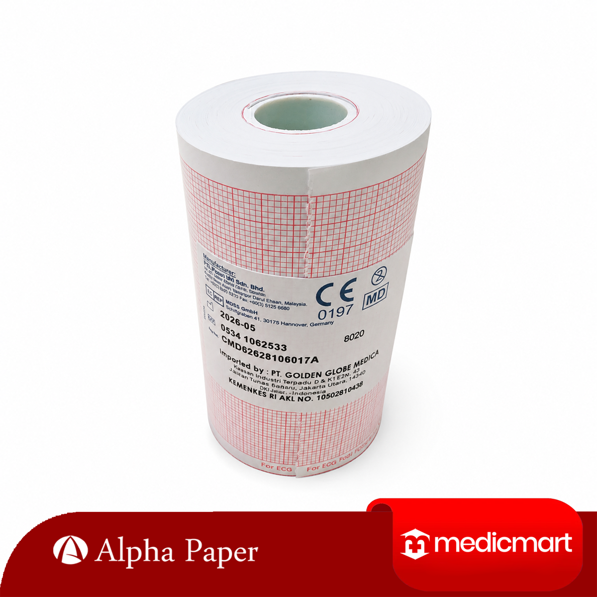Kertas EKG / ECG / Thermal Paper - Roll | Alpha 80mm x 20m - Image 1