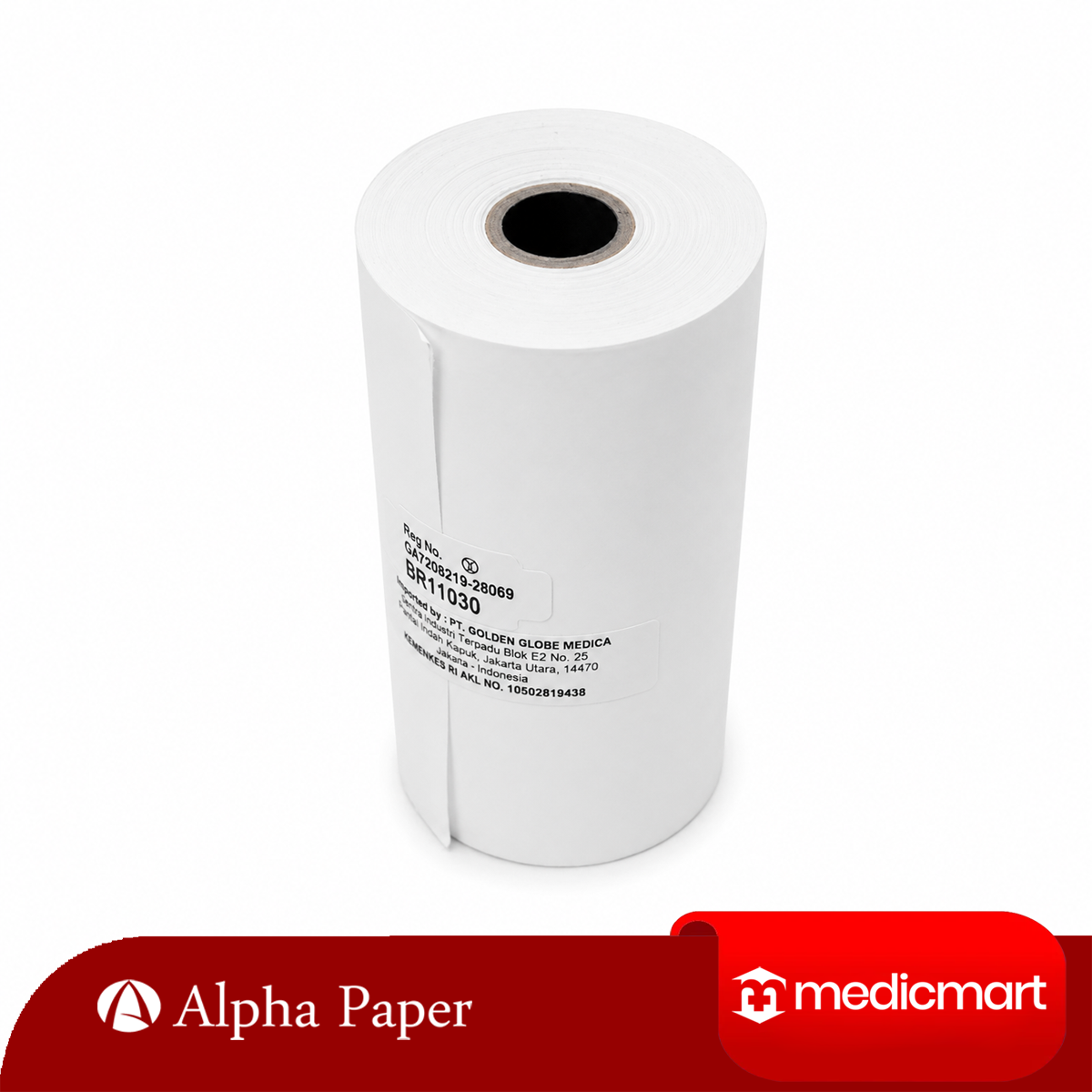 Thermal Alpha Paper | Blank Roll 110mm x 30m x 13mm | Kertas EKG/ECG - Image 1
